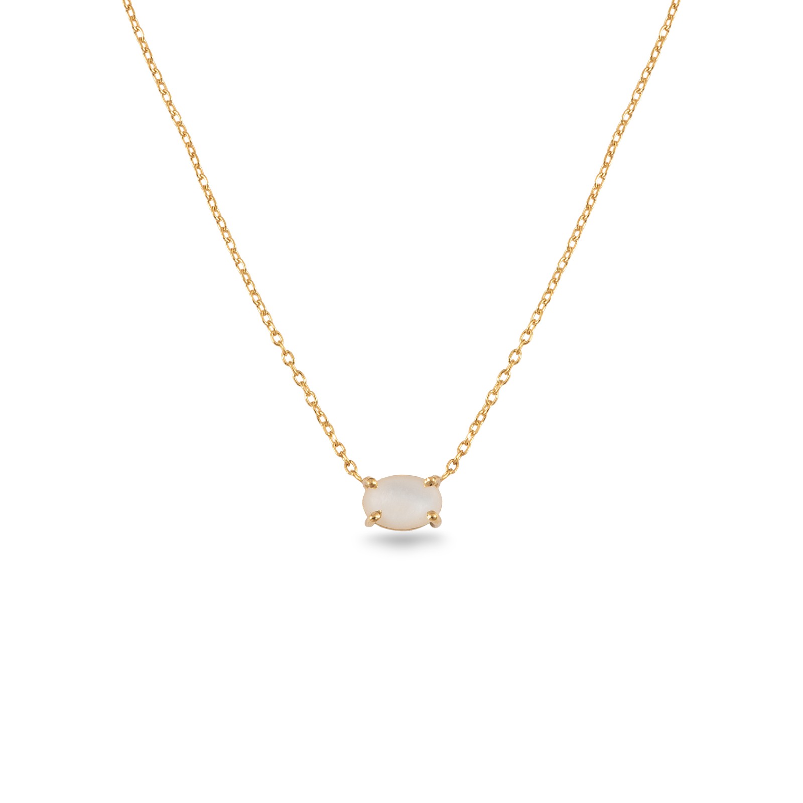 a929b8a21dfea33d5c9941e511c6c03bb8b8294d Gemma Collection κολιέ σε ασήμι 925 με mother of pearl - Image 1